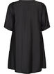 Robe courte coupe &eacute;vas&eacute;e avec col en V, Noir, Packshot image number 1