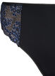 String microfibre avec dentelle, Black w Blue, Packshot image number 2