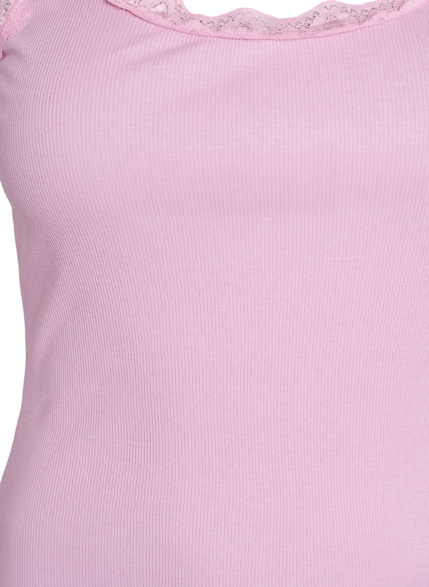 ZizziTop avec finitions en dentelle, Rose, Packshot image number 2