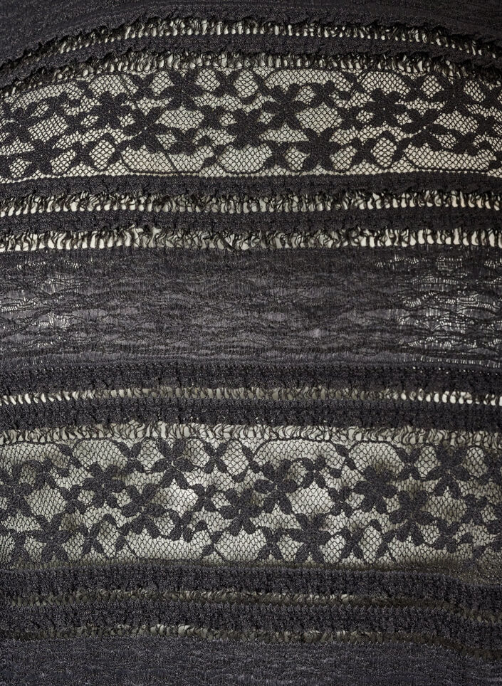 Blouse en dentelle avec manches longues, Noir, Packshot image number 2
