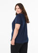 T-shirt de No&euml;l en coton bio, Bleu, Model image number 2
