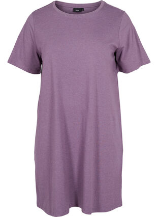 Chemise de nuit en t-shirt mélangé à manches courtes, Vintage Violet Mel., Packshot image number 0