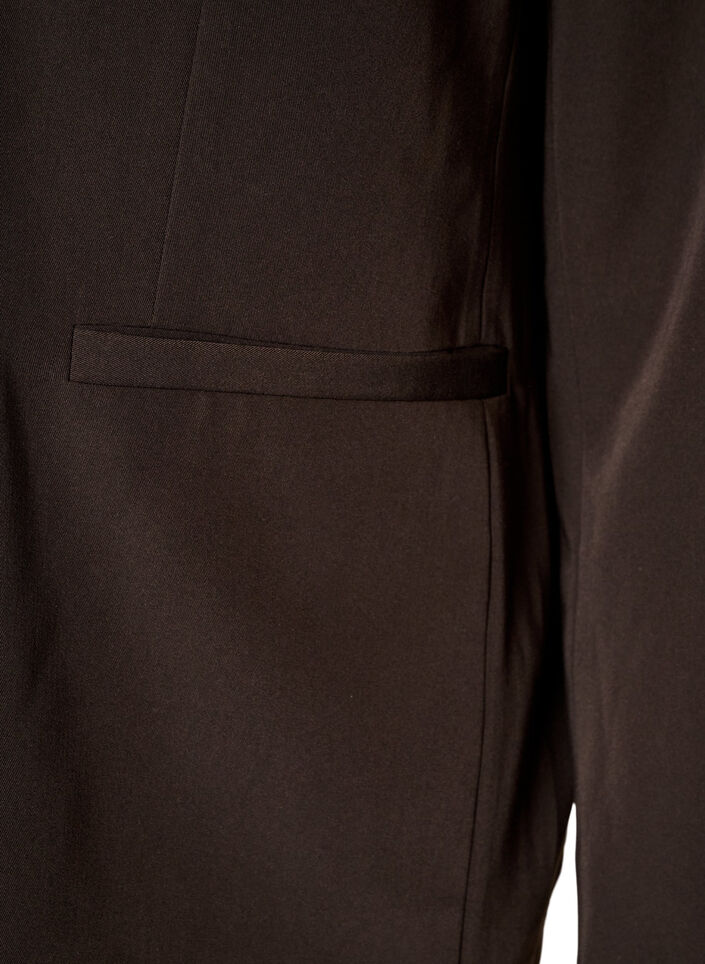 Blazer crois&eacute; &agrave; la coupe ample, Marron, Packshot image number 3