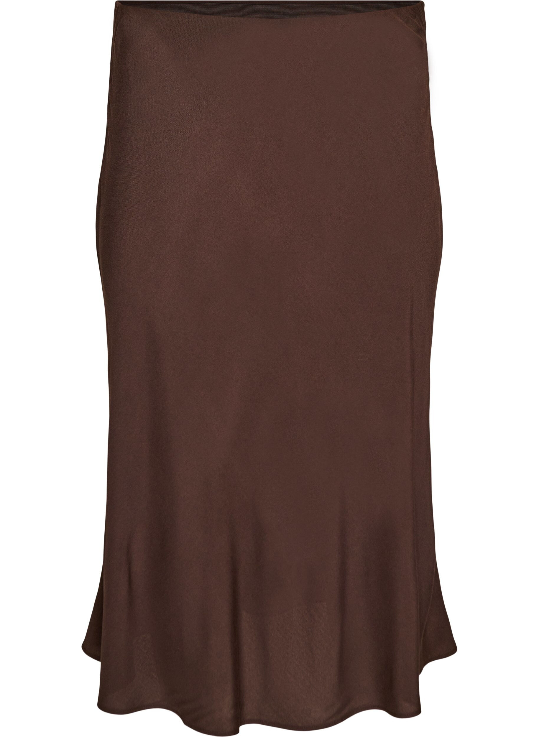 ZizziJupe en viscose avec une ceinture &eacute;lastique, Marron, Packshot image number 0