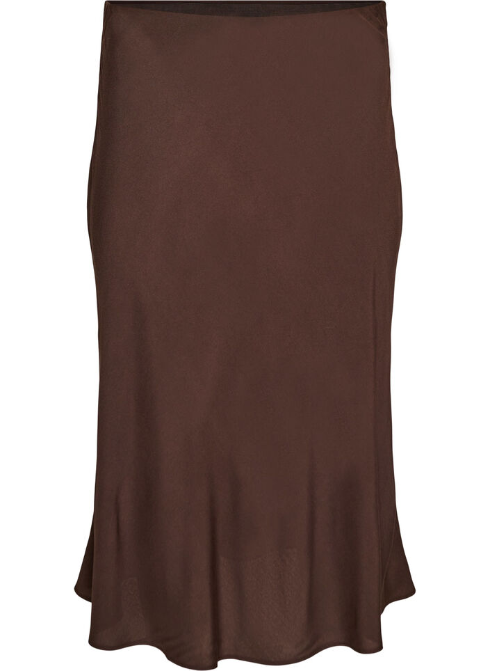 Jupe en viscose avec une ceinture &eacute;lastique, Marron, Packshot image number 0