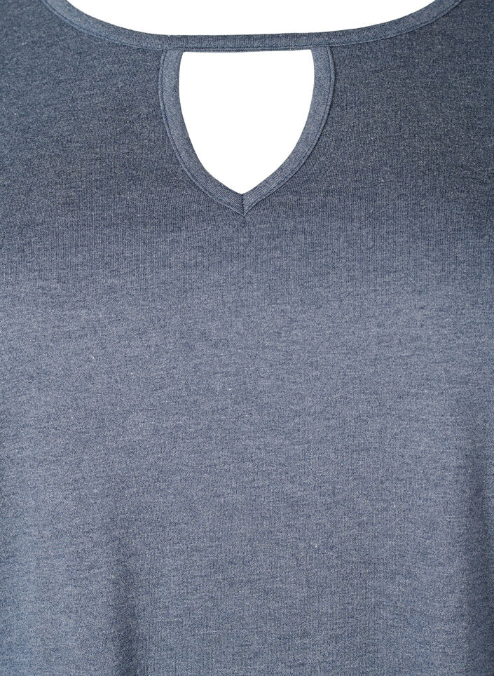 Blouse à manches longues en mélange, Night Sky Mel. , Packshot image number 2