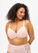 Soutien-gorge en dentelle avec armatures et rembourrage, Pink Tint, Model image number 0