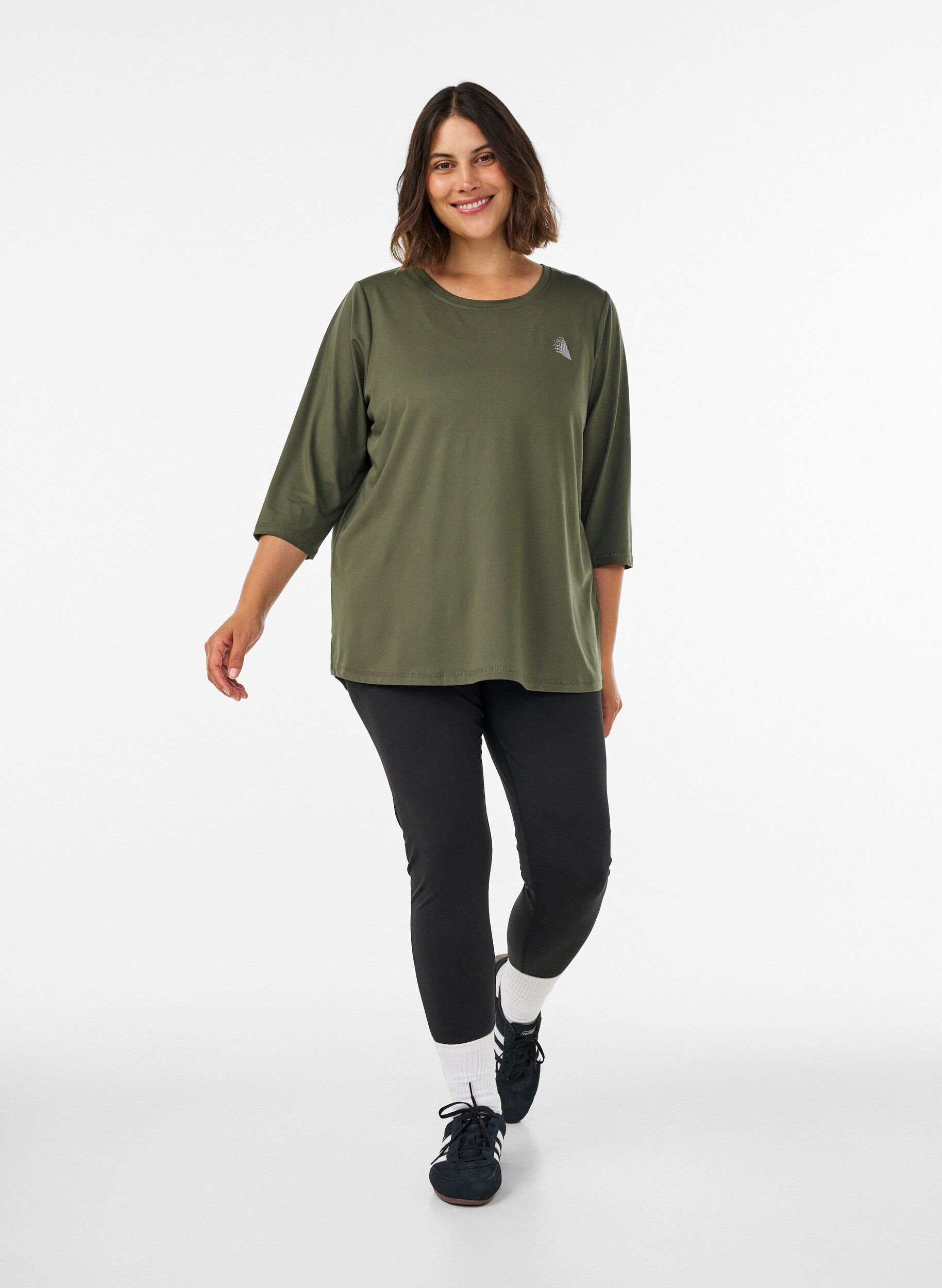 ZizziHaut de sport avec manches 3/4, Vert, Model image number 1