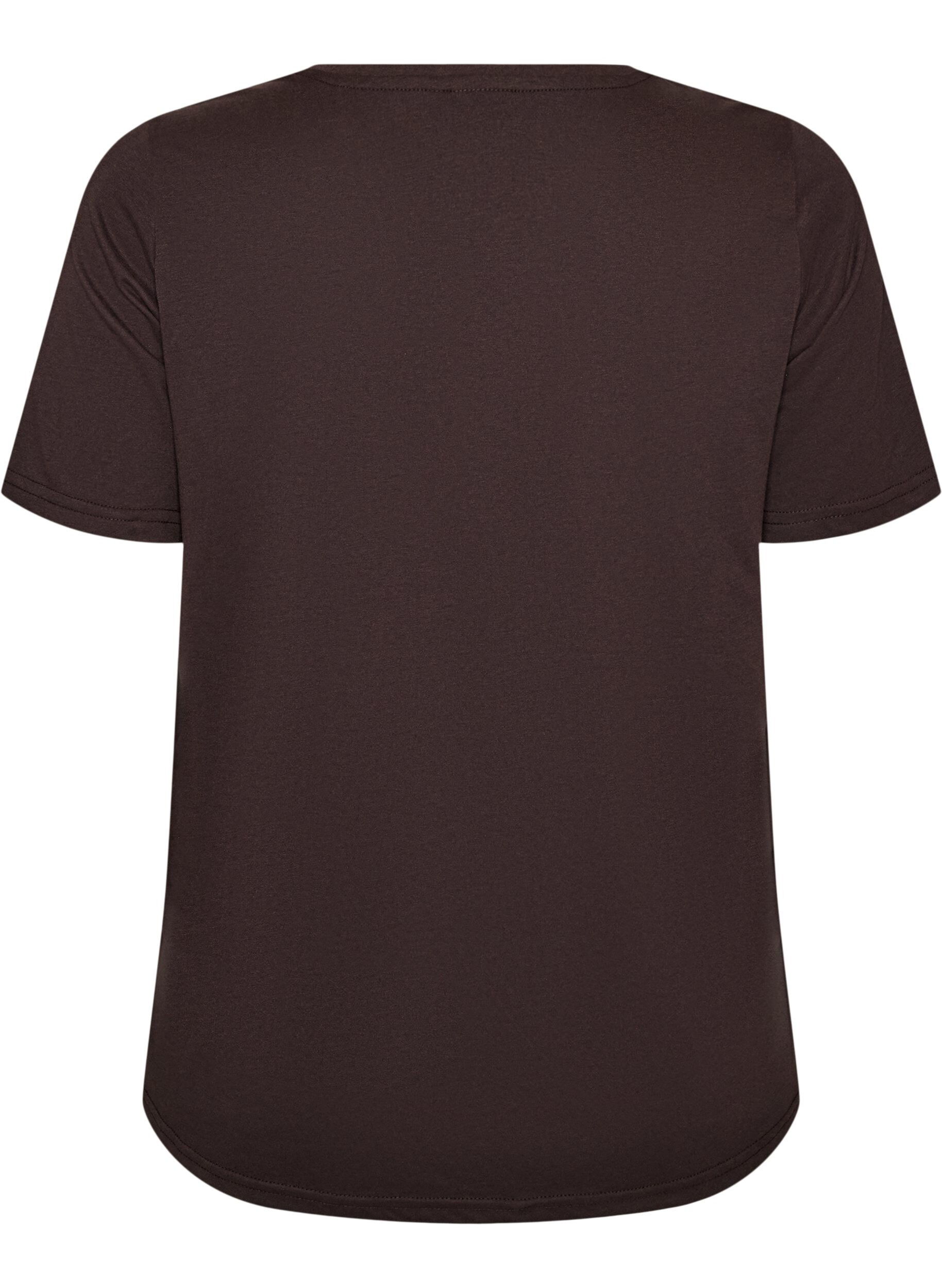 ZizziT-shirt imprim&eacute;, Marron, Packshot image number 1