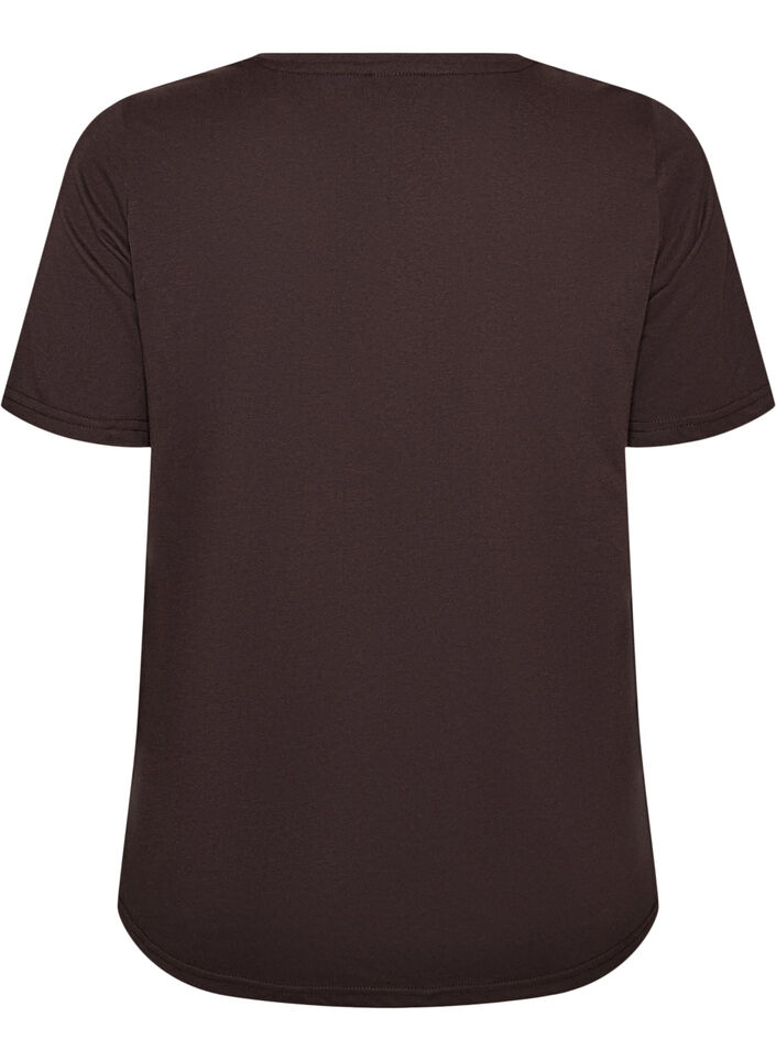 T-shirt imprim&eacute;, Marron, Packshot image number 1