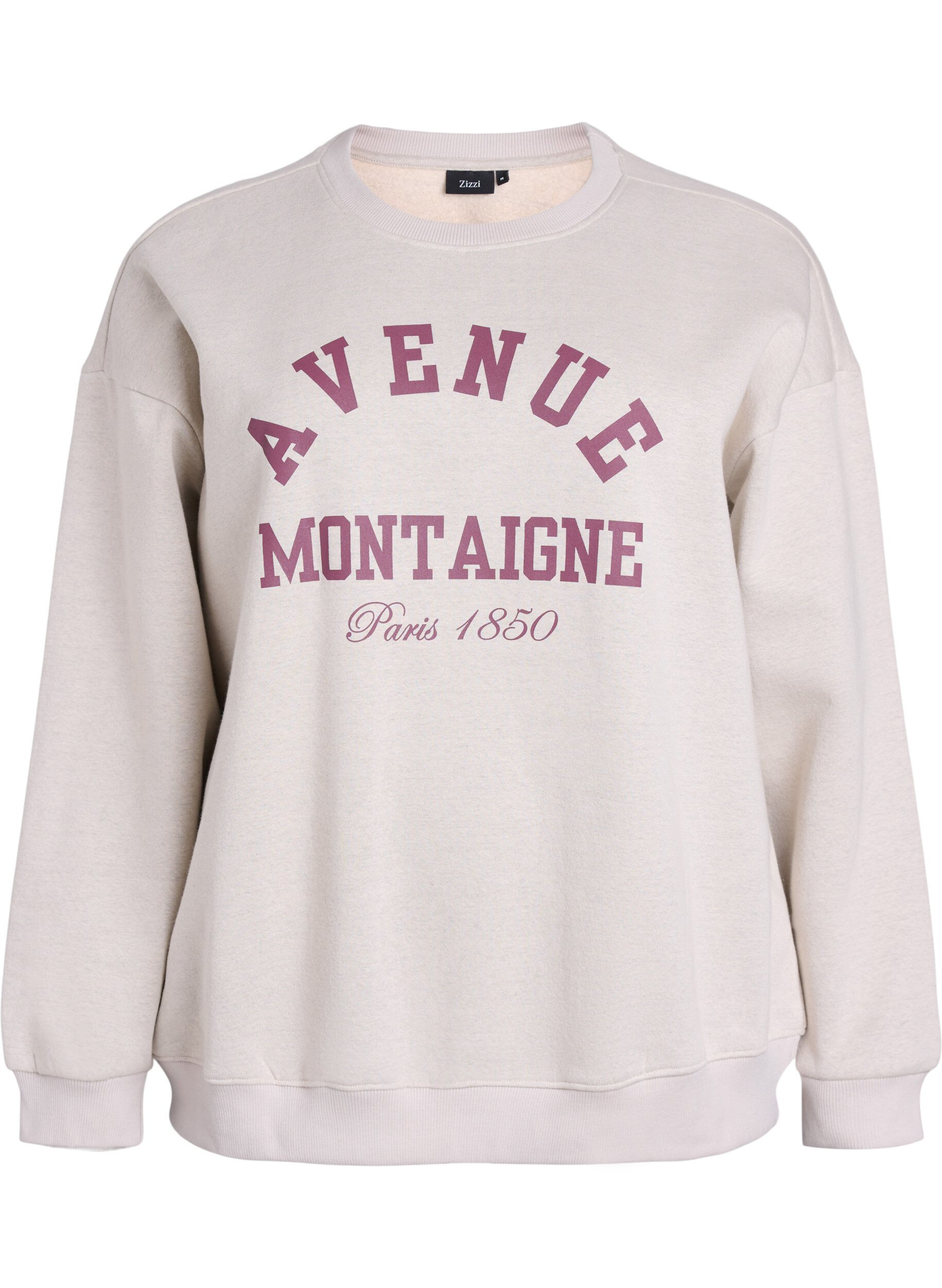 Sweatshirt avec texte &agrave; l'avant