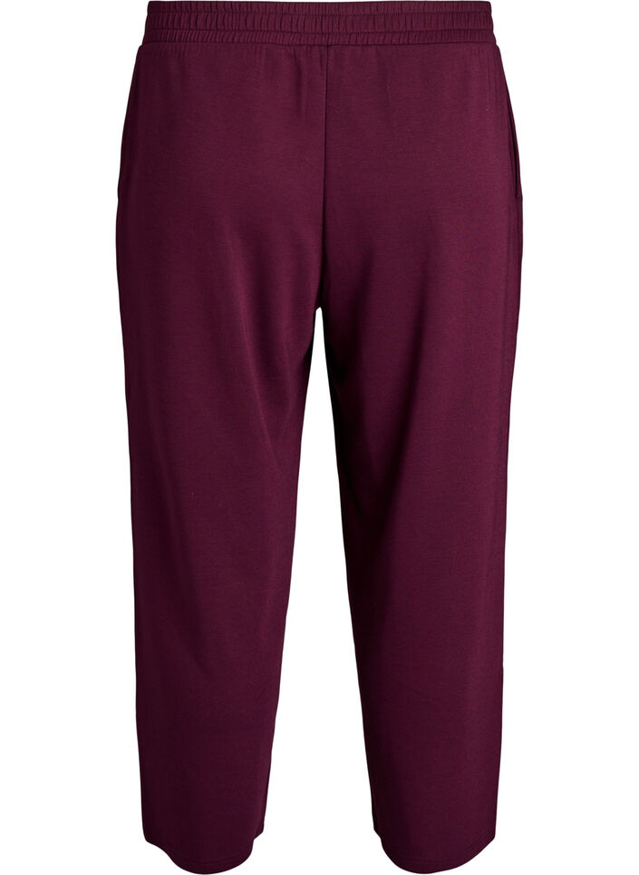 Pantalon 7/8 en modal mélangé avec poches, Bordeaux foncé, Packshot image number 1