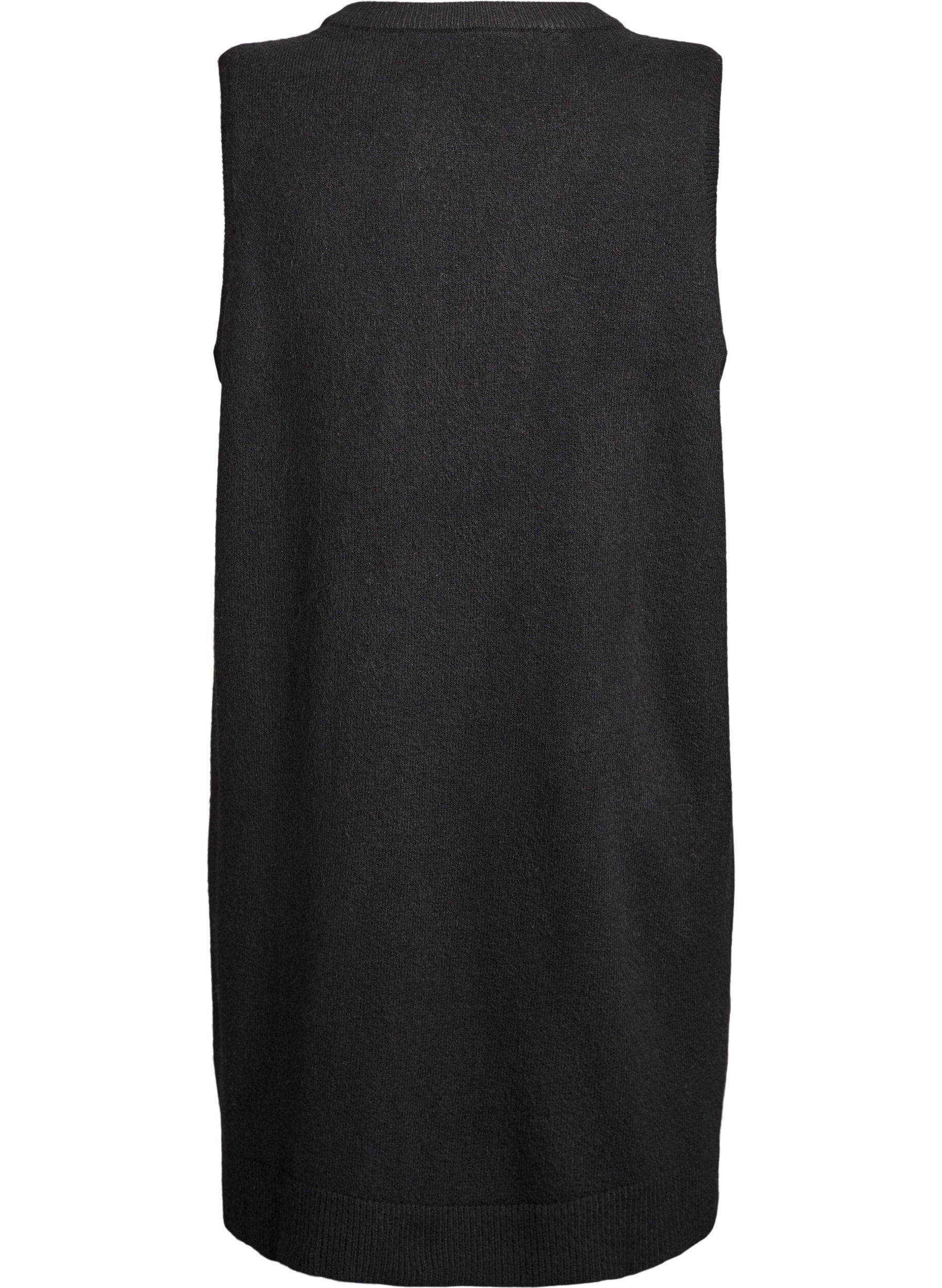 ZizziRobe courte en maille sans manches, Noir, Packshot image number 1