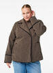 Veste teddy avec d&eacute;tails contrastants, Marron, Model image number 0