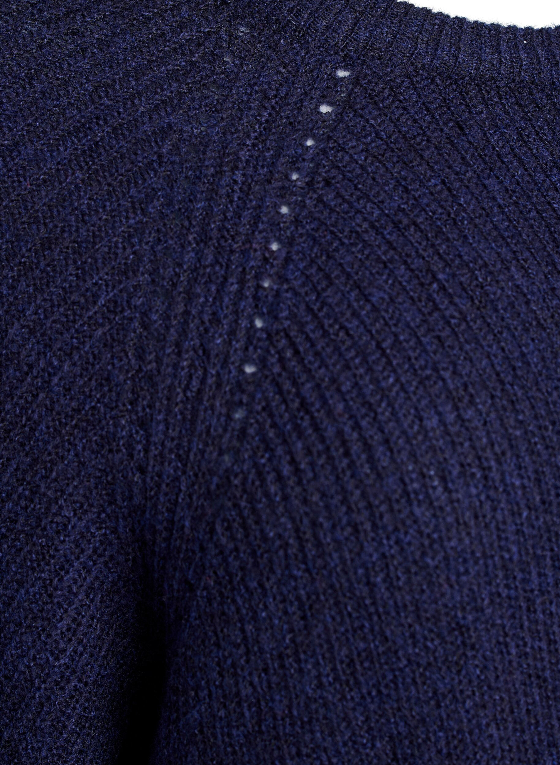 ZizziPull c&ocirc;tel&eacute; &agrave; manches 3/4, Bleu, Packshot image number 3