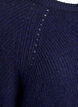 Pull c&ocirc;tel&eacute; &agrave; manches 3/4, Bleu, Packshot image number 3