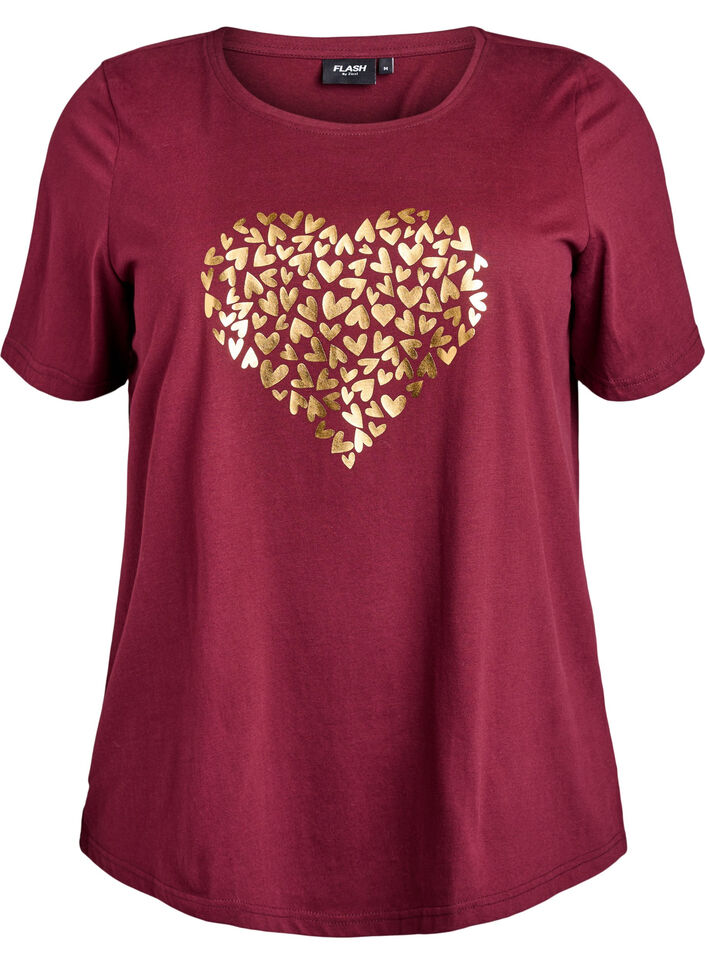 FLASH - T-shirt avec motif, Bordeaux, Packshot image number 0