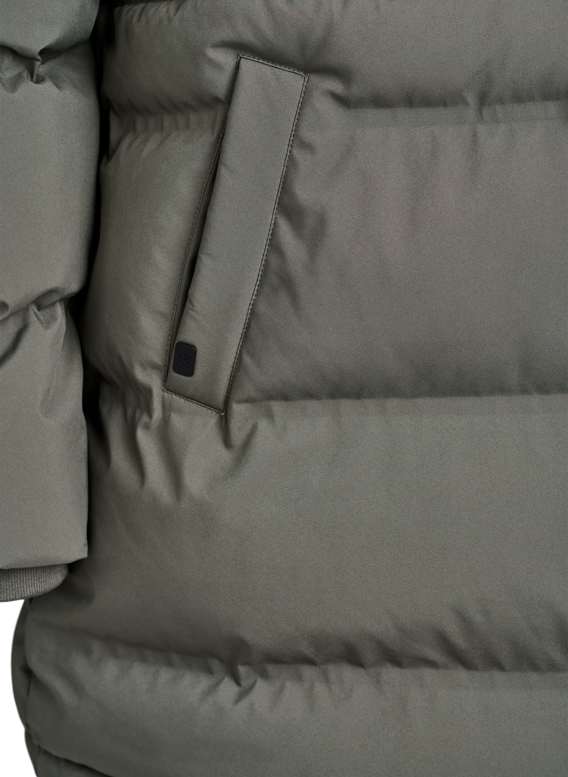 Zizzi Doudoune mi-longue avec taille ajustable, Gris anthracite, Packshot image number 3