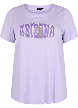 T-shirt en coton avec imprimé, Lavender ARIZONA, Packshot image number 0
