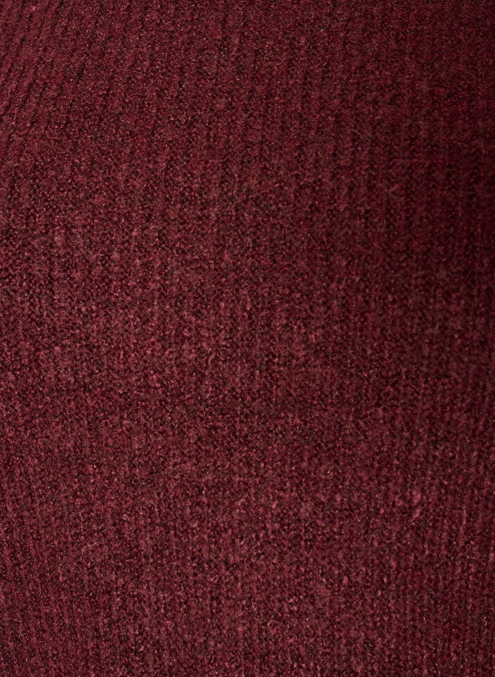 Blouse en maille &agrave; coupe &eacute;vas&eacute;e, Bordeaux, Packshot image number 2