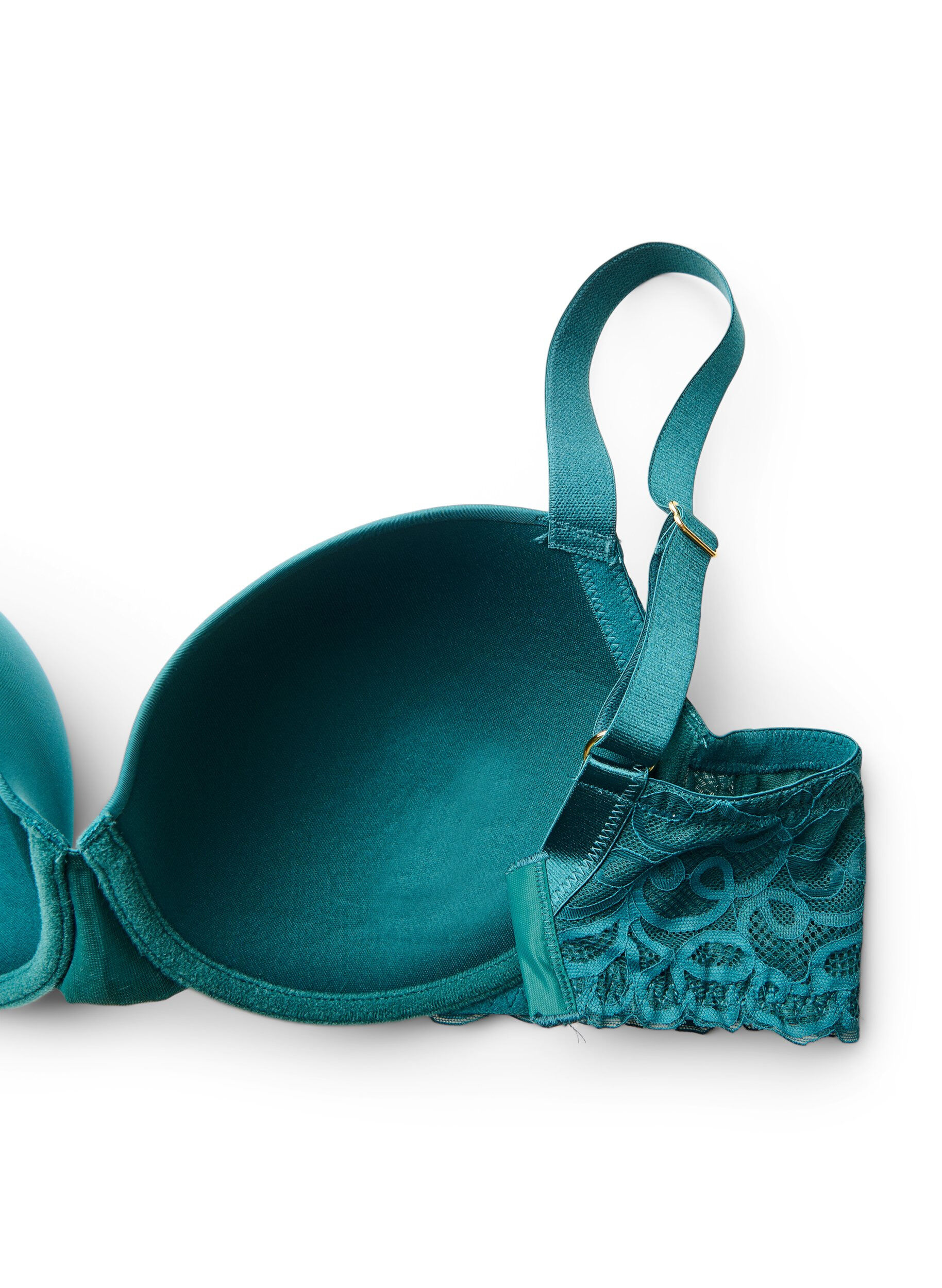 Zizzi Soutien-gorge coqu&eacute; avec armatures et dentelle, Vert, Packshot image number 3