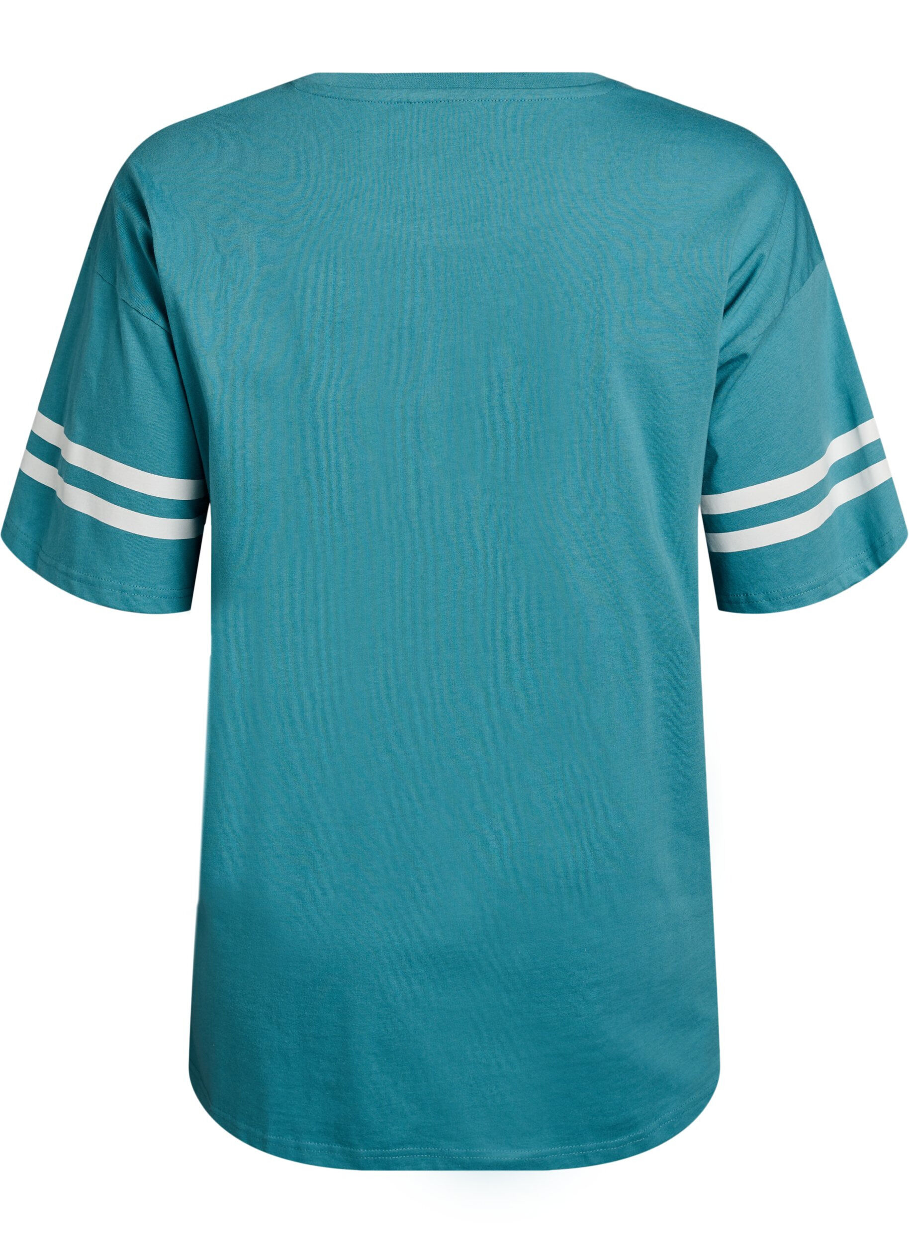 Zizzi T-shirt coll&egrave;ge oversize et sportif, Bleu, Packshot image number 1