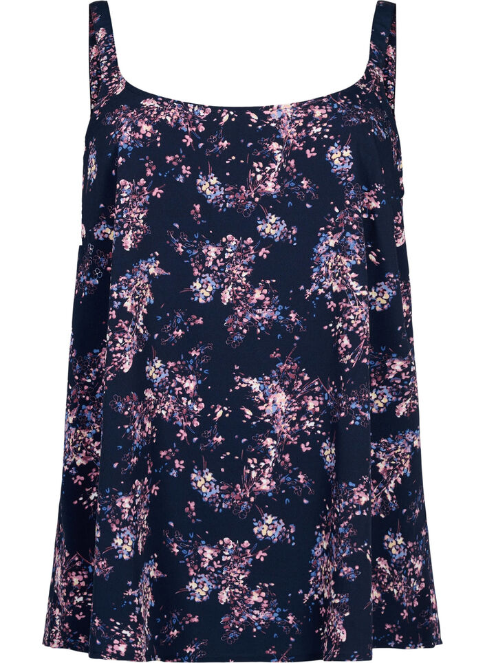 FLASH - Top avec imprimé, Navy Rose Flower, Packshot image number 0