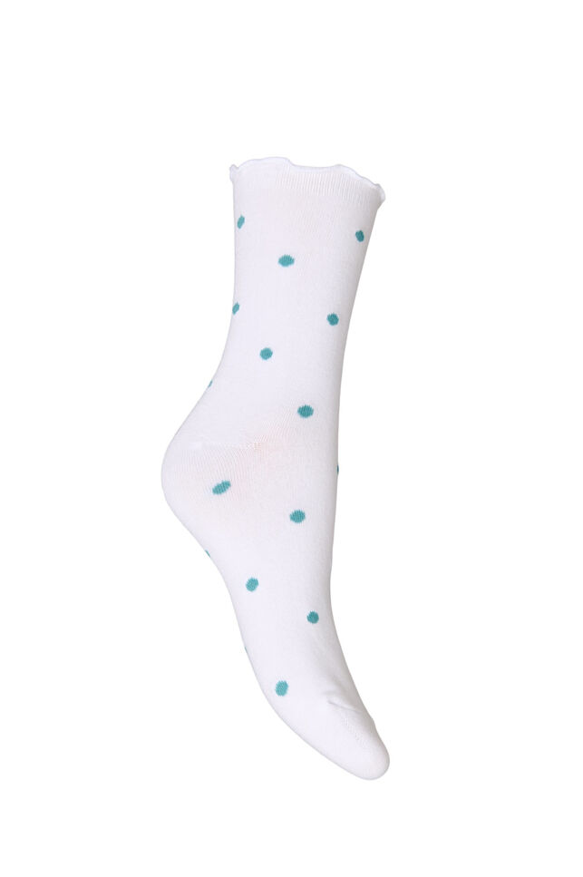 Chaussettes en coton &agrave; motifs, Blanc, Packshot image number 1