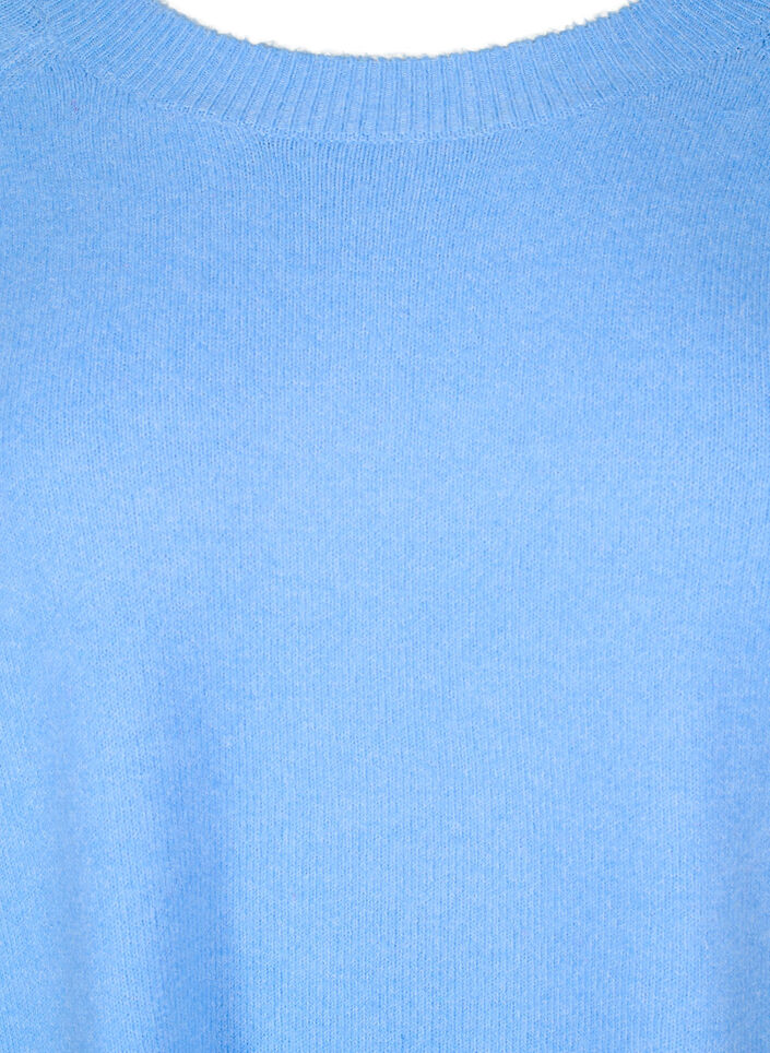 Chemisier long en maille avec d&eacute;tail de bouton sur le c&ocirc;t&eacute;, Della R. Blue Mel., Packshot image number 2