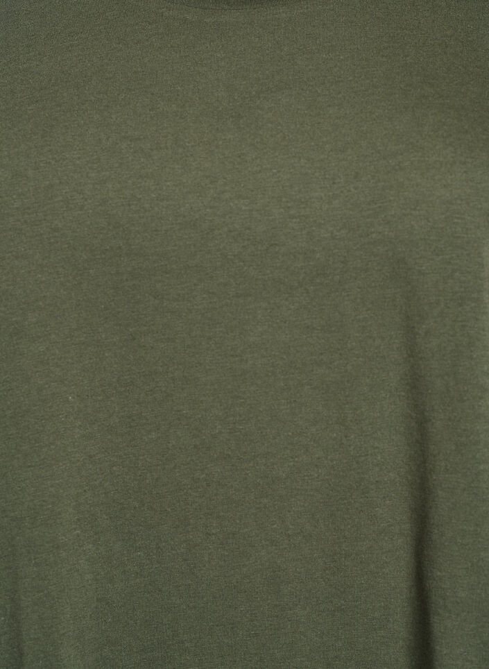 T-shirt &agrave; manches courtes en m&eacute;lange de coton, Vert, Packshot image number 2