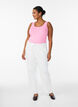 Haut Basic uni en coton, Rose, Model image number 1