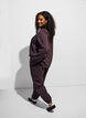 Pantalon de jogging taille haute avec cordon de serrage, Marron, Model image number 2