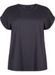 T-shirt &agrave; manches courtes en m&eacute;lange de coton, Gris anthracite, Packshot image number 0