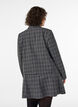 Blazer court &agrave; carreaux, Gris anthracite, Model image number 2