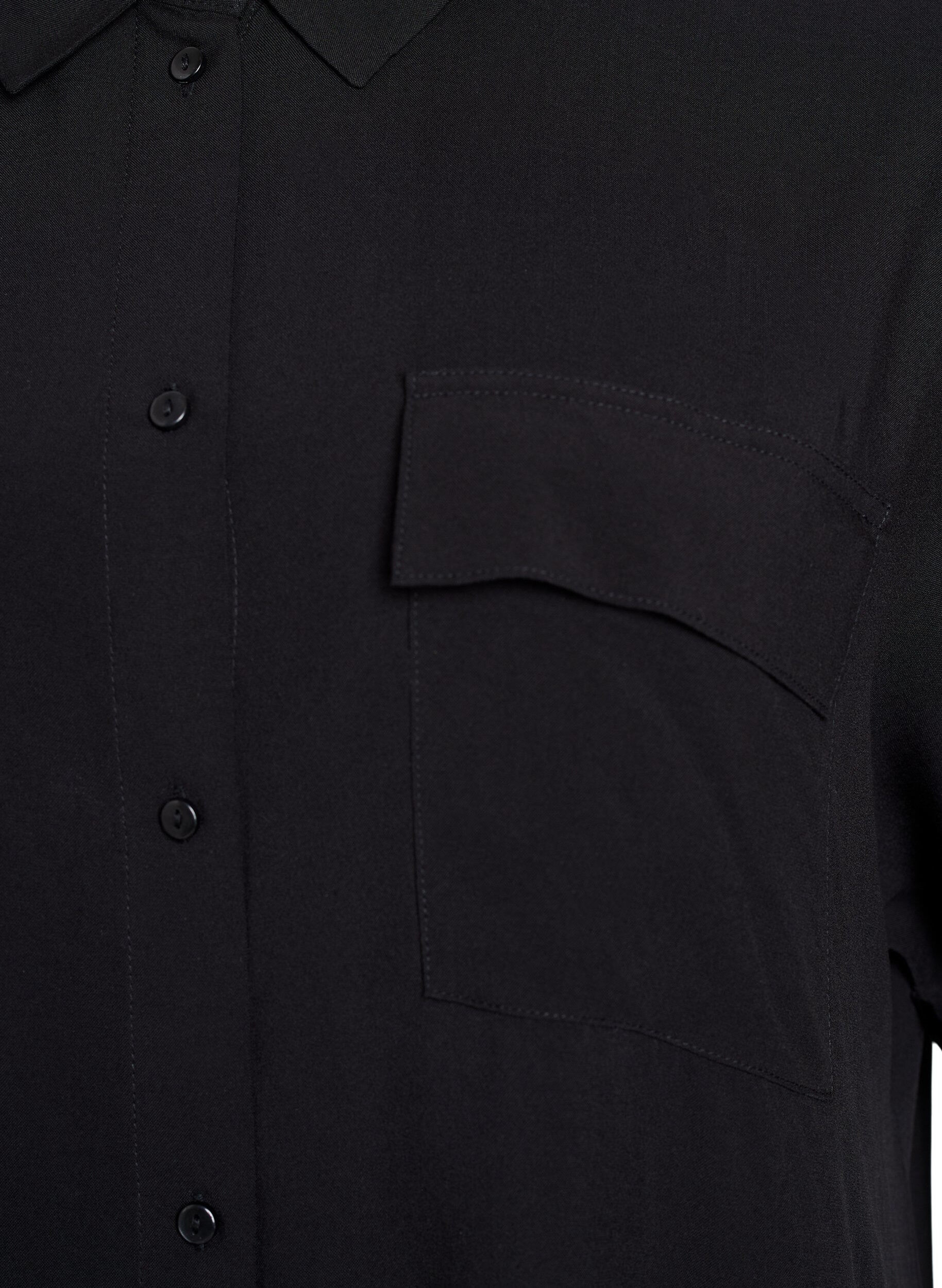 Zizzi FLASH &ndash; Robe chemise longue avec manches courtes, Noir, Packshot image number 2