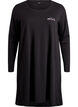 Chemise de nuit &agrave; manches longues en coton bio, Noir, Packshot image number 0