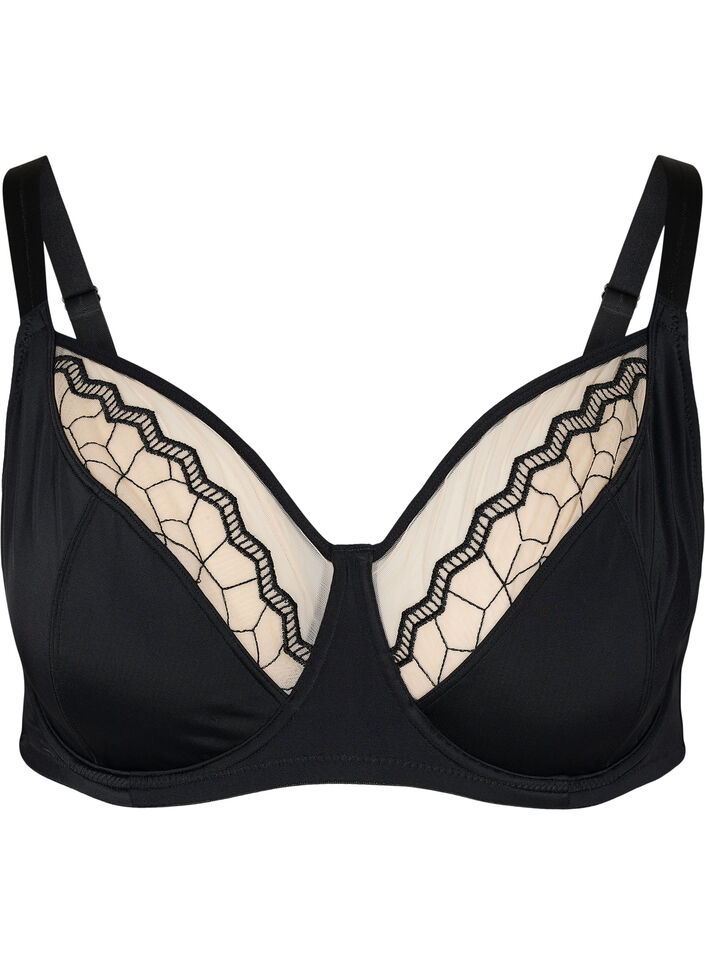 Soutien-gorge à armatures avec motif, Black, Packshot image number 0