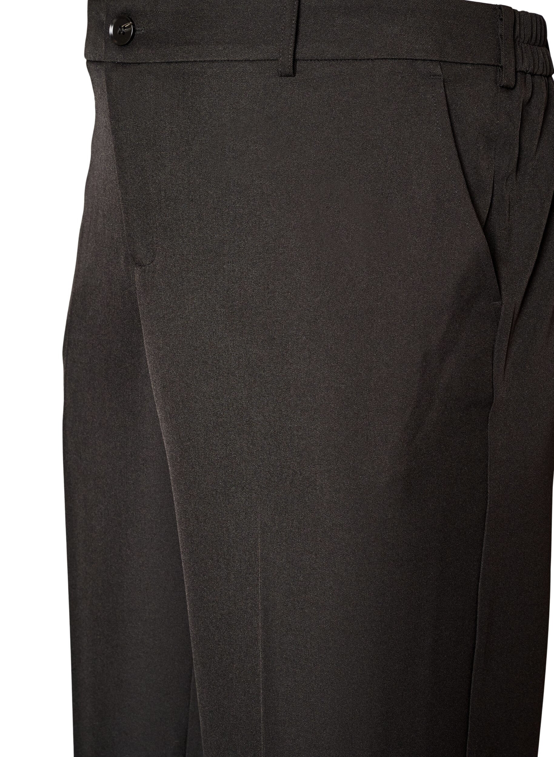 ZizziPantalon tailleur taille haute &agrave; coupe droite, Noir, Packshot image number 2