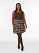 Top Basic ajust&eacute; en tissu lisse, Marron, Model image number 1