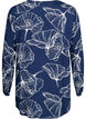 Chemise à manches longues en viscose avec imprimé floral, Navy B./Big Fl.AOP, Packshot image number 1