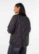 Veste matelass&eacute;e avec boutons-pression et col rond, Noir, Model image number 2
