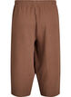 Pantalon culotte en mousseline de coton avec taille haute, Marron, Packshot image number 1