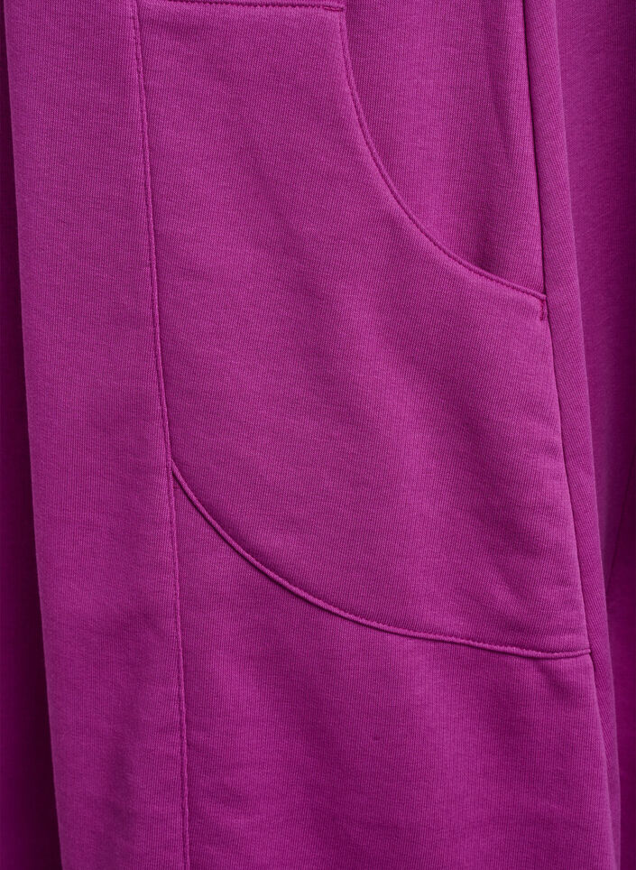 Robe en jersey à manches courtes et poches, Violet, Packshot image number 3