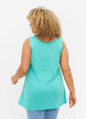 Top avec forme en A et col rond, Turquoise, Model image number 1