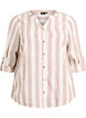 Chemisier en coton avec col en V, Beige, Packshot image number 0