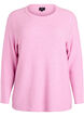 Blouse en maille chin&eacute;e &agrave; col rond, Rose, Packshot image number 0