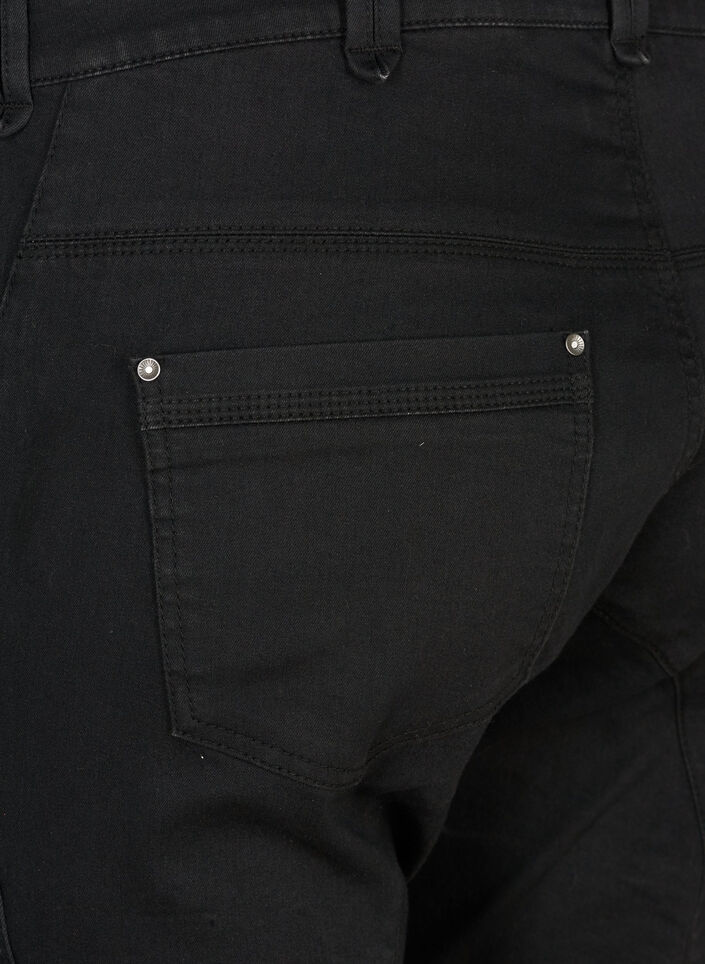 Pantacourt jean slim avec poches, Noir, Packshot image number 3