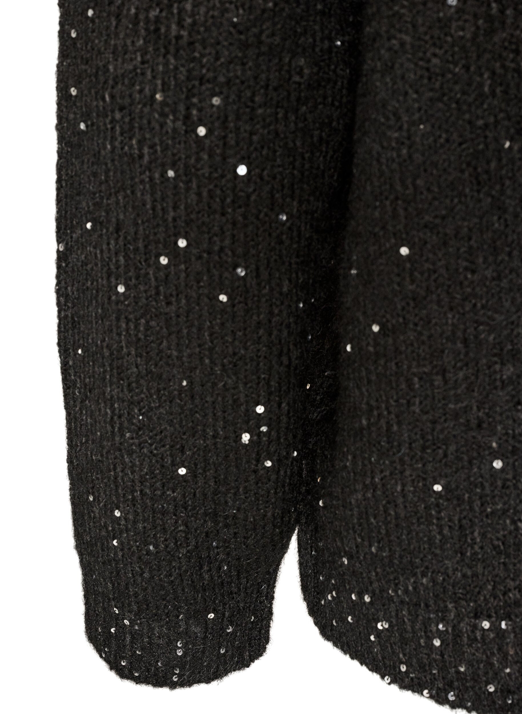 ZizziCardigan avec sequins et boutons, Noir, Packshot image number 3