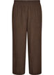 Pantalon large en lin et viscose, Marron, Packshot image number 0