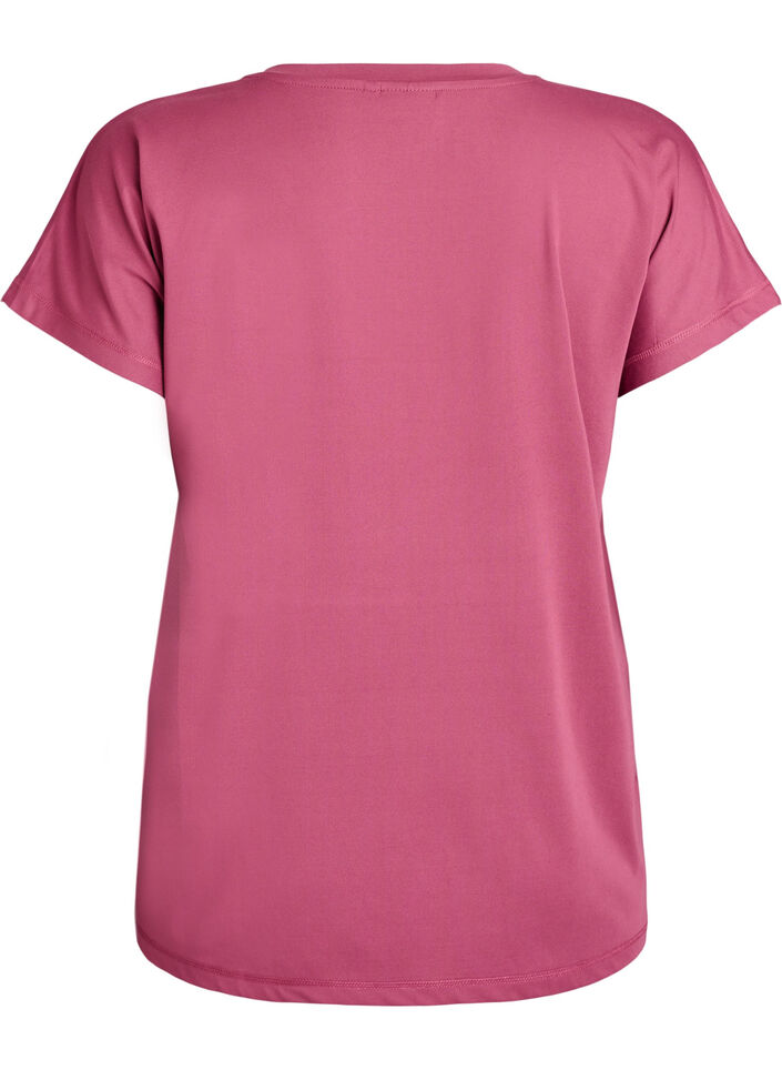 T-shirt de sport ample avec col en v, Bordeaux, Packshot image number 1